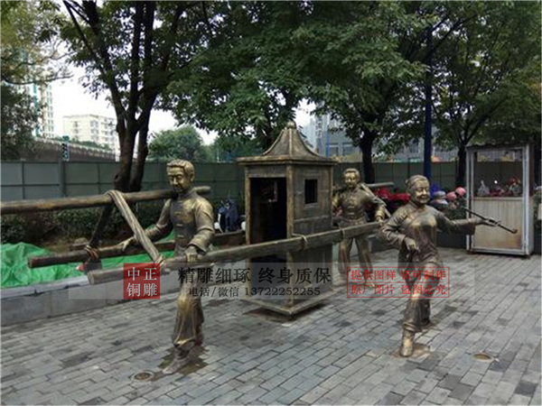 定做抬花轎人物雕塑.jpg