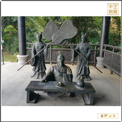 廣場(chǎng)古代人物銅雕