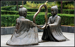 孔融讓梨銅雕|鑄銅孔融讓梨雕塑